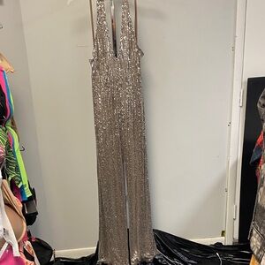 Elegant Silver Jumpsuit